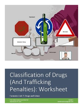 Preview of Classification of Drugs (Penalties for Drug Trafficking) Worksheet