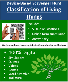 Preview of Classification of Living Things – A Digital Scavenger Hunt Activity