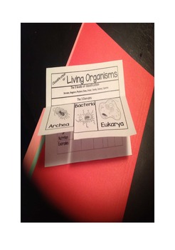 Preview of Classification of Living Organisms Foldable