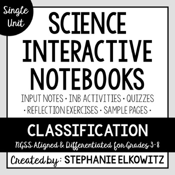 Preview of Classification of Living Things Interactive Notebook Unit | Editable Notes