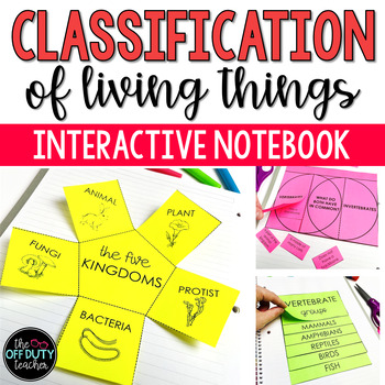 Preview of Classification of Living Things Interactive Notebook Foldables (Google Slides)