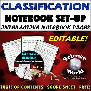 Preview of Classification of Living Things Notebook Biology Life Science Middle School