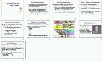 Preview of Classification of Living Things Smartboard Notebook Lesson Plan