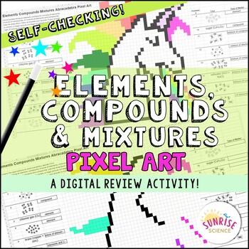 Preview of Classification of Matter Elements Compounds Mixtures Pixel Art Digital Review