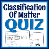 Classification of Matter QUIZ Elements Compounds and Mixtures