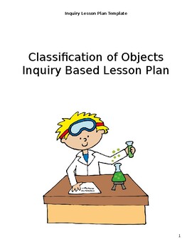 Preview of Classification of Objects Inquiry Based Lesson