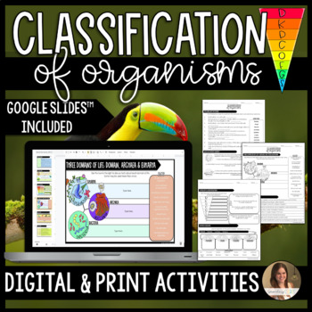 Preview of Taxonomy and Classification of Organisms Activities - Google Slides™ and Print