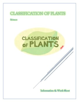 Preview of Classification of Plants with Interactive Worksheet