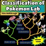 Classification Lab for Biology - classify 20 Pokémon onto 