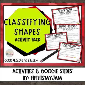 Preview of Classifying Shapes Geometry Activities | Digital Included