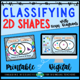 Classify 2D SHAPES No-Prep Printable & Digital Venn Diagra