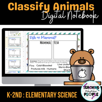 Preview of Classify Animals Notebook | Animal Classifications Activity
