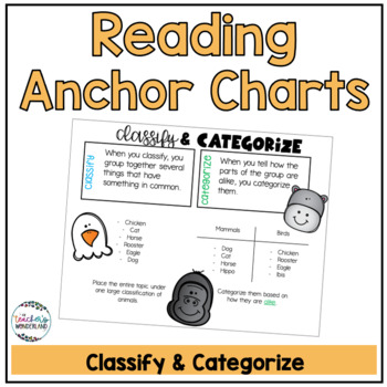 Classify & Categorize Anchor Chart by A Teacher's Wonderland | TpT