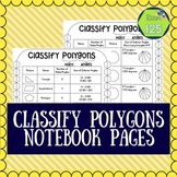 Classify Polygons Work Pages and Activities