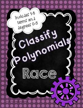 Preview of Classify Polynomials Race Game