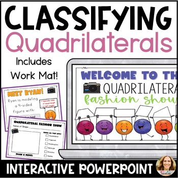 Preview of Classify Quadrilaterals EDITABLE PowerPoint Lesson - 4th Grade Geometry