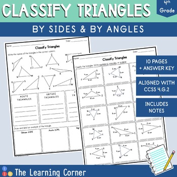 Preview of Classify Triangles by Sides and Angles Worksheet
