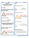 Classify Types of Triangles - Hot-dog Notes and Practice