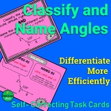 Classify and Name Angles Self Checking Task Cards | PRINT