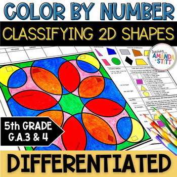 Preview of Classifying 2D Shapes - 5th Grade Geometry - Quadrilaterals, Polygons, Triangles
