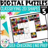 Classifying 2D Shapes Digital Puzzles {5.G.4} 5th Grade Ma