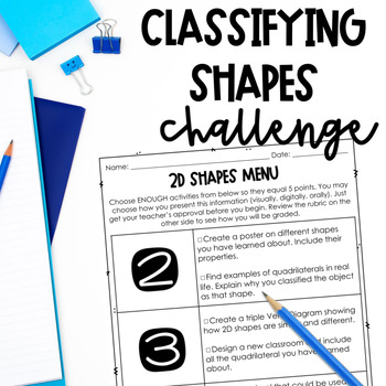 Preview of Classifying 2D Shapes for Gifted Students AIG Enrichment