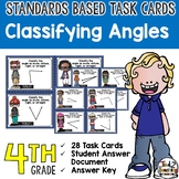 Classifying Angles Task Cards 4th Grade