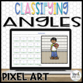 Classifying Angles Activity, Mystery Picture Pixel Art