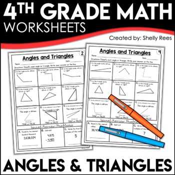 Preview of Classifying Angles and Triangles Worksheets