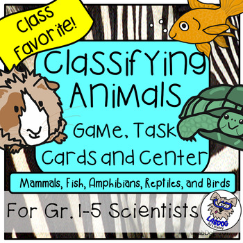 Preview of Classifying Animals Games, Task Cards, and Science Center