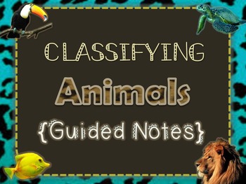 Preview of Classifying Animals {Guided Notes}