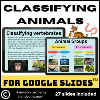Preview of Classifying Animals Unit for Google Slides