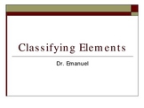 Classifying Elements