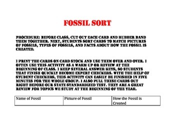 Preview of Classifying Fossils