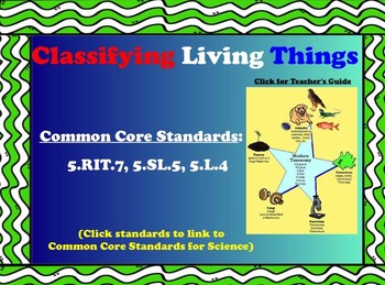 Preview of Classifying Living Things Presentation and Activities for Smartboard