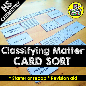 Preview of Classifying Matter Activity - Card Sort