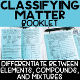 Classifying Matter Booklet - Elements, Compounds, and Mixtures