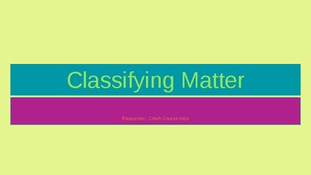 Preview of Classifying Matter Extension