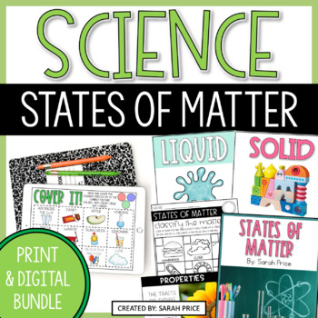 Preview of States of Matter Experiments | States of Matter Worksheet and Digital Bundle