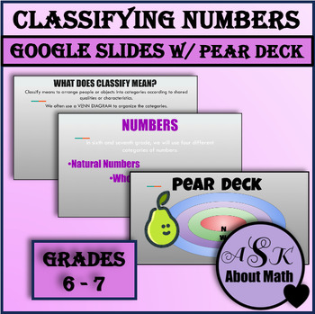 Preview of Classifying Numbers - Google Slides w/ Pear Deck