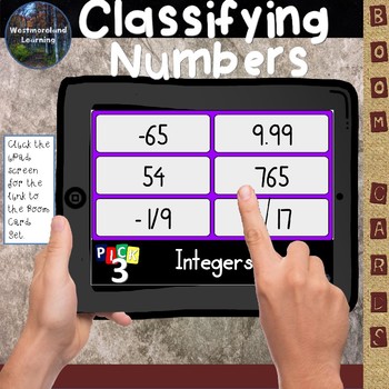 Preview of Classifying Numbers Rational & Irrational Numbers Digital Boom Cards Pick 3