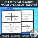 Classifying Numbers Which One Doesn't Belong TEKS 6.2a - M