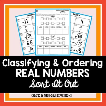 Preview of Classifying & Ordering Real Numbers Activity