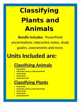 Preview of Classifying Plants and Animals - BUNDLE