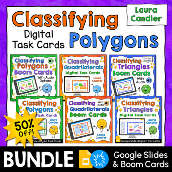 Preview of Classifying Polygons Boom Cards and Google Slides Bundle (Save 50%)