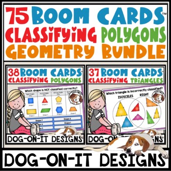 Preview of Classifying Polygons  | Classifying Triangles Boom Cards™ Bundle