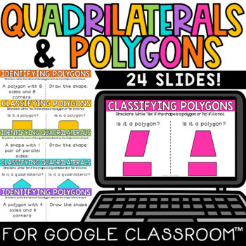 Preview of Classifying Polygons and Quadrilaterals Activities Digital Math Center 3.G.1