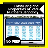 Classifying & Properties of Real Numbers Jeopardy Game - R