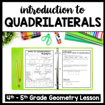 Classifying Quadrilaterals Lesson Packet, Geometry Lesson ...