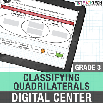 Preview of Classifying Quadrilaterals 3rd Grade Google Paperless Math Review Test Prep